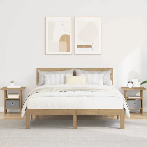  Éjjeli asztal 2 pcs Artisan tölgy 41 x 40 x 45 cm Faanyag