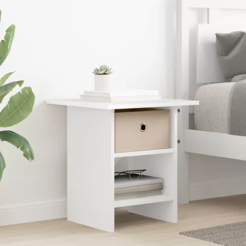  Éjjeli asztal fiókkal Fehér 41 x 40 x 45 cm Faanyag