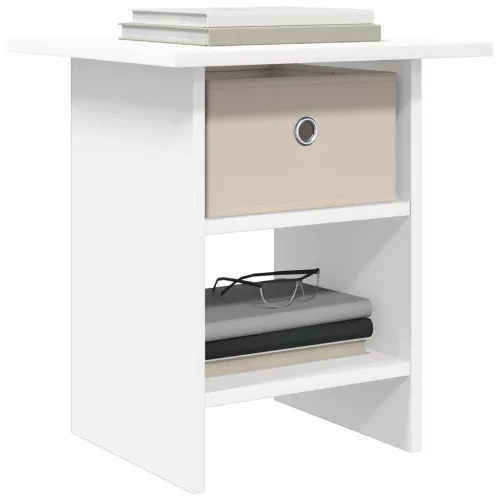  Éjjeli asztal fiókkal Fehér 41 x 40 x 45 cm Faanyag