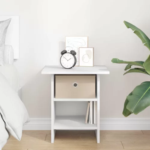  Éjjeli asztal fiókkal Fehér 41 x 40 x 45 cm Faanyag