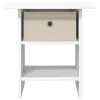  Éjjeli asztal fiókkal Fehér 41 x 40 x 45 cm Faanyag