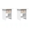  Éjjeli asztal fiókkal 2 pcs Fehér 41 x 40 x 45 cm Faanyag
