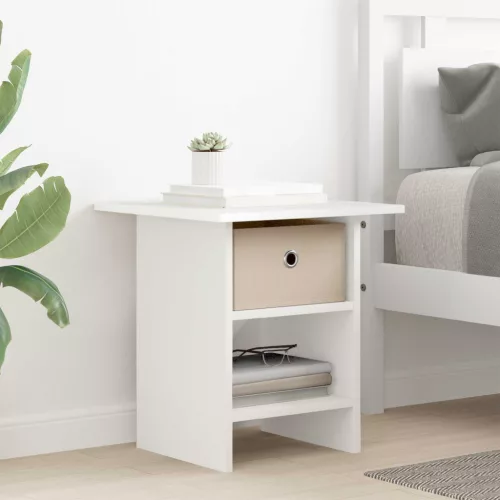  Éjjeli asztal fiókkal 2 pcs Fehér 41 x 40 x 45 cm Faanyag