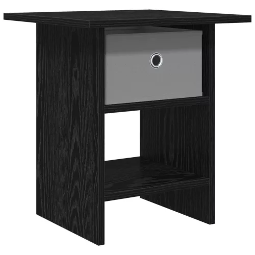  Éjjeli asztal fiókkal Fekete tölgy 41 x 40 x 45 cm Faanyag