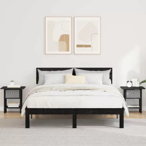  Éjjeli asztal 2 pcs Fekete tölgy 41 x 40 x 45 cm Faanyag