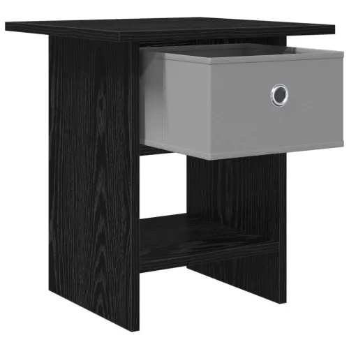  Éjjeli asztal 2 pcs Fekete tölgy 41 x 40 x 45 cm Faanyag