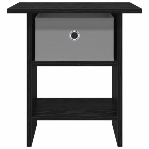  Éjjeli asztal 2 pcs Fekete tölgy 41 x 40 x 45 cm Faanyag