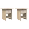  Éjjeli asztal 2 pcs Sonoma tölgy 41 x 40 x 45 cm Faanyag