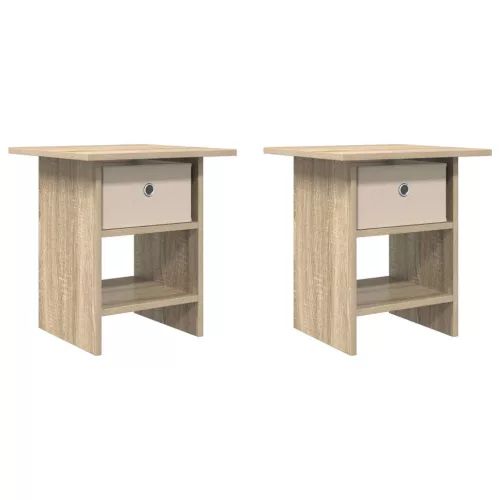  Éjjeli asztal 2 pcs Sonoma tölgy 41 x 40 x 45 cm Faanyag