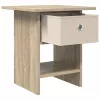  Éjjeli asztal 2 pcs Sonoma tölgy 41 x 40 x 45 cm Faanyag