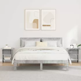  Éjjeli asztal 2 pcs Beton Szürke 41 x 40 x 45 cm Faanyag