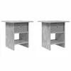  Éjjeli asztal 2 pcs Beton Szürke 41 x 40 x 45 cm Faanyag