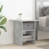  Éjjeli asztal 2 pcs Beton Szürke 41 x 40 x 45 cm Faanyag