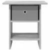  Éjjeli asztal 2 pcs Beton Szürke 41 x 40 x 45 cm Faanyag