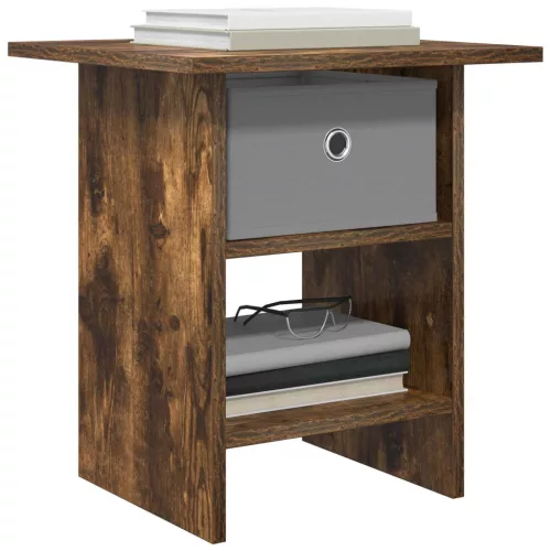  Éjjeli asztal fiókkal Füstölt tölgy 41 x 40 x 45 cm Faanyag