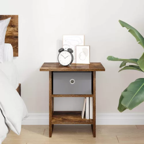  Éjjeli asztal fiókkal Füstölt tölgy 41 x 40 x 45 cm Faanyag