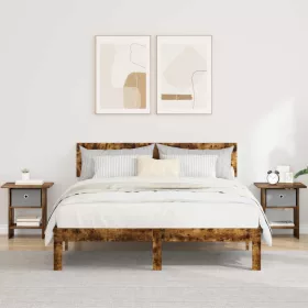    Éjjeli asztal 2 pcs Füstölt tölgy 41 x 40 x 45 cm Faanyag