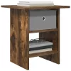  Éjjeli asztal 2 pcs Füstölt tölgy 41 x 40 x 45 cm Faanyag