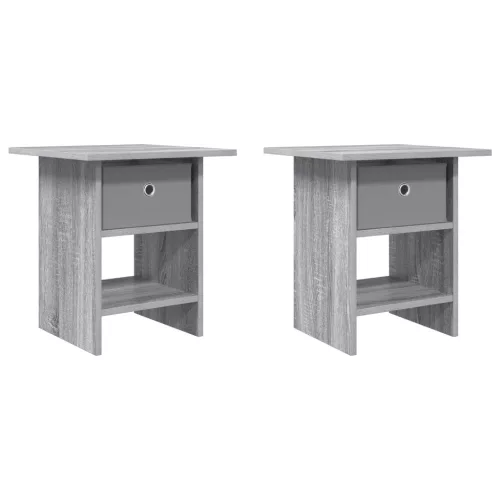  Éjjeli asztal 2 pcs Szürke Sonoma 41 x 40 x 45 cm Faanyag