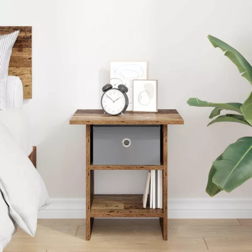  Éjjeli asztal fiókkal Öreg fa 41 x 40 x 45 cm Faanyag