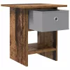  Éjjeli asztal fiókkal 2 pcs Öreg fa 41 x 40 x 45 cm Faanyag