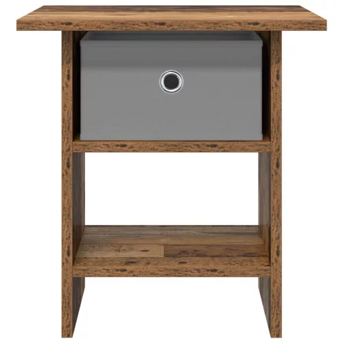  Éjjeli asztal fiókkal 2 pcs Öreg fa 41 x 40 x 45 cm Faanyag