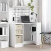  Asztal fiókkal polcokkal Fehér 100 x 40 x 75 cm Faanyag