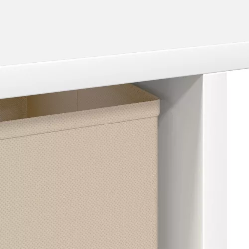  Asztal fiókkal polcokkal Fehér 100 x 40 x 75 cm Faanyag