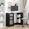  Asztal fiókkal polcokkal Fekete tölgy 100 x 40 x 75 cm Faanyag