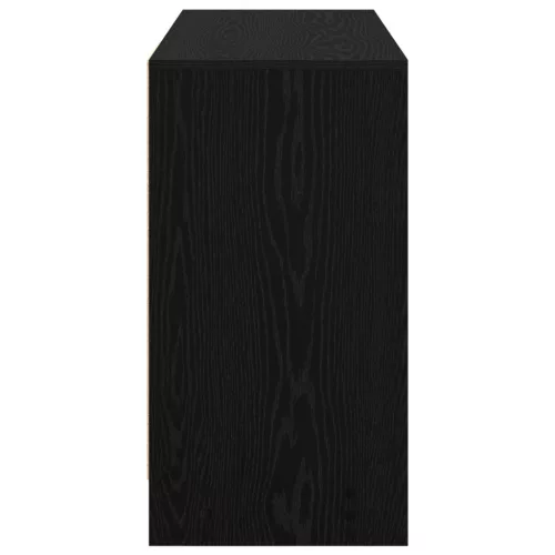  Asztal fiókkal polcokkal Fekete tölgy 100 x 40 x 75 cm Faanyag