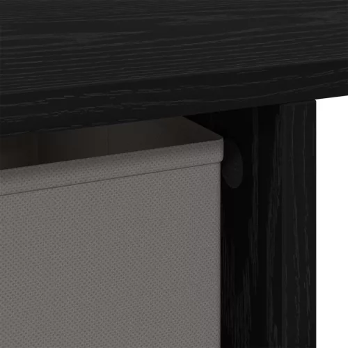  Asztal fiókkal polcokkal Fekete tölgy 100 x 40 x 75 cm Faanyag