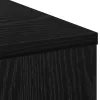  Asztal fiókkal polcokkal Fekete tölgy 100 x 40 x 75 cm Faanyag