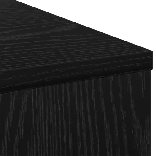  Asztal fiókkal polcokkal Fekete tölgy 100 x 40 x 75 cm Faanyag