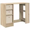 Asztal fiókkal polcokkal Sonoma tölgy 100 x 40 x 75 cm Faanyag