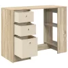  Asztal fiókkal polcokkal Sonoma tölgy 100 x 40 x 75 cm Faanyag