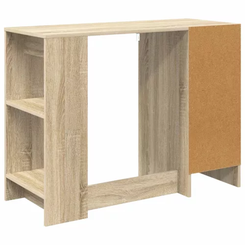  Asztal fiókkal polcokkal Sonoma tölgy 100 x 40 x 75 cm Faanyag