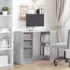  Asztal fiókkal polcokkal Beton Szürke 100 x 40 x 75 cm Faanyag