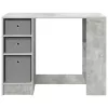  Asztal fiókkal polcokkal Beton Szürke 100 x 40 x 75 cm Faanyag