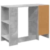  Asztal fiókkal polcokkal Beton Szürke 100 x 40 x 75 cm Faanyag