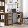  Asztal fiókkal polcokkal Füstölt tölgy 100 x 40 x 75 cm Faanyag