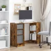  Asztal fiókkal polcokkal Füstölt tölgy 100 x 40 x 75 cm Faanyag