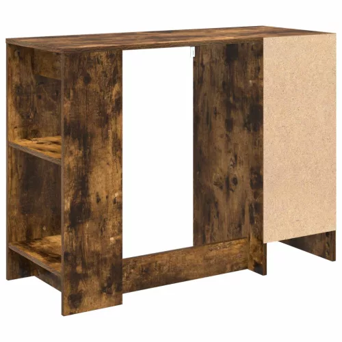  Asztal fiókkal polcokkal Füstölt tölgy 100 x 40 x 75 cm Faanyag