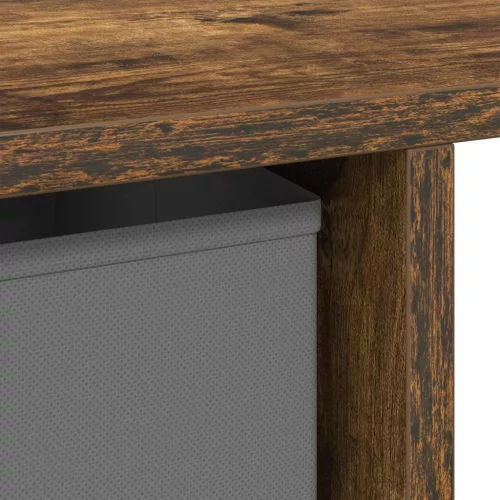  Asztal fiókkal polcokkal Füstölt tölgy 100 x 40 x 75 cm Faanyag