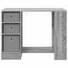  Asztal fiókkal polcokkal Szürke Sonoma 100 x 40 x 75 cm Faanyag