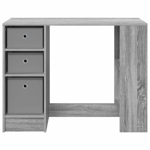  Asztal fiókkal polcokkal Szürke Sonoma 100 x 40 x 75 cm Faanyag