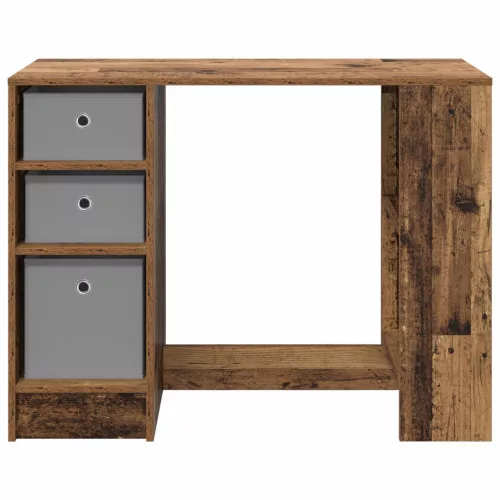  Asztal fiókkal polcokkal Öreg fa 100 x 40 x 75 cm Faanyag
