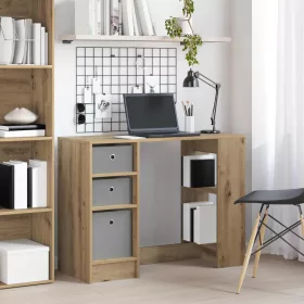    Asztal fiókkal polcokkal Artisan tölgy 100 x 40 x 75 cm Faanyag