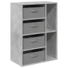  Széf fiókkal Beton Szürke 60 x 33,5 x 84 cm