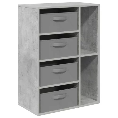  Széf fiókkal Beton Szürke 60 x 33,5 x 84 cm
