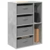  Széf fiókkal Beton Szürke 60 x 33,5 x 84 cm